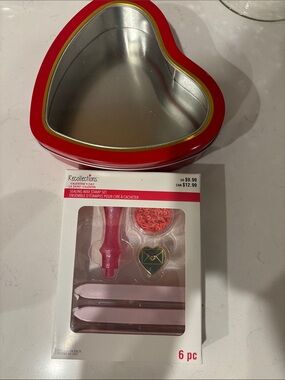 Recollections Pink Sealing Wax Stamp Set with Heart Tin